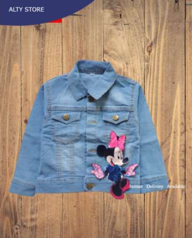 JAKET JEANS ANAK LED MICKEY MOUSE ANAK UNISEX / JAKET ANAK PEREMPUAN / LAKI-LAKI / JAKET LEVIS / DEN