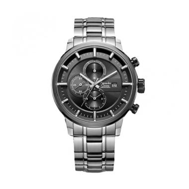 Alexandre Christie Jam Tangan Pria [AC 6323 MC]  Silver Black