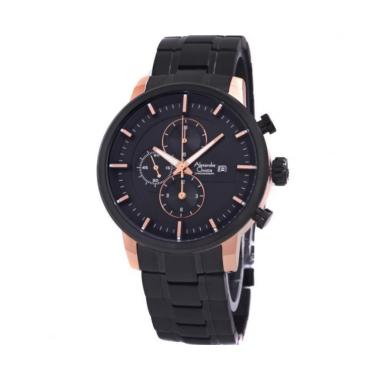 Alexandre Christie Jam Tangan Pria [AC 6323 MC] Black Rose Gold