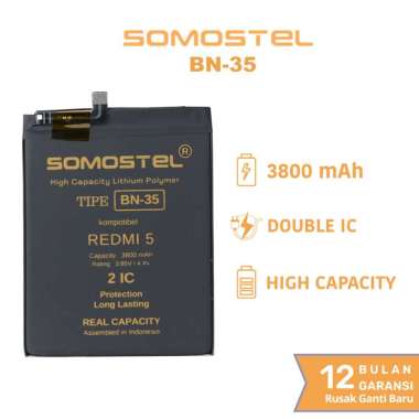 Somostel - Baterai BN35 Redmi 5