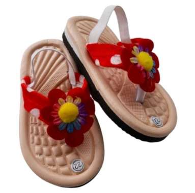 Sandal Baby Terbaru Motif Bunga Matahari 25 merah
