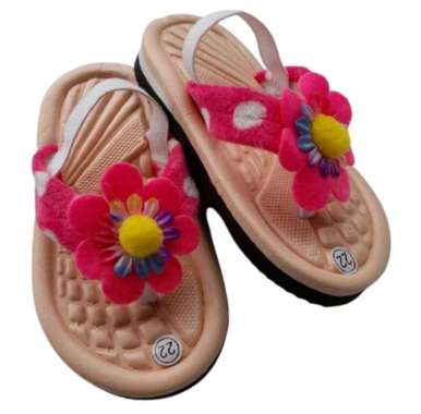 Sandal Baby Terbaru Motif Bunga Matahari 21 pink