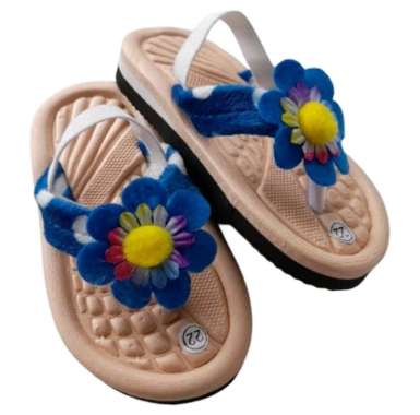 Sandal Baby Terbaru Motif Bunga Matahari 23 biru