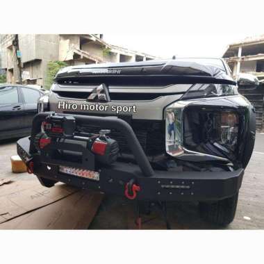 Tanduk Pajero Sport facelife Overland full plat + LED Black