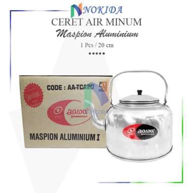 Nokida Ceret Air Minum Aluminium Maspion [18cm, 20cm, 22cm] / Teko Air / Wadah Air Polos / Teko Jadu