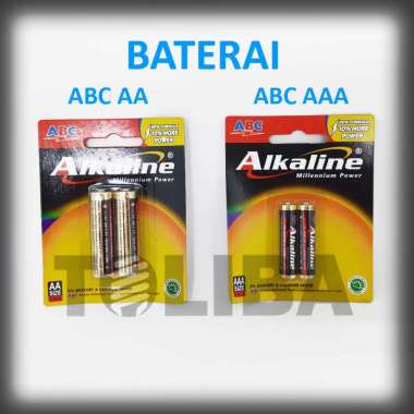 baterai abc alkaline aa a2 / battery aaa a3/batu batre jam mainan anak AA 2pc baterai