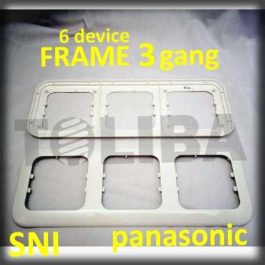 frame 3 gang 6 device panasonic WEJ7823W SNI / frame saklar panasonic