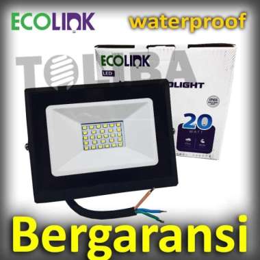 lampu sorot led ecolink 20watt kap floodlight outdoor tembak anti air Kuning