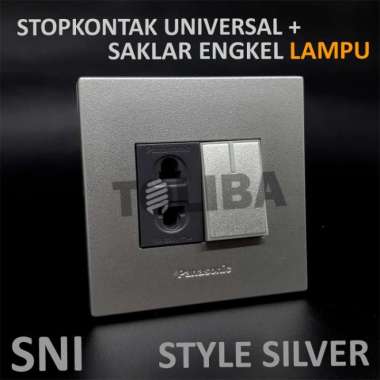 saklar engkel stop silver panasonic/saklar lampu stop kontak universal