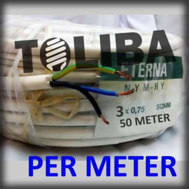 kabel eterna nymhy 3x0.75 serabut isi 3 / per meter SNI