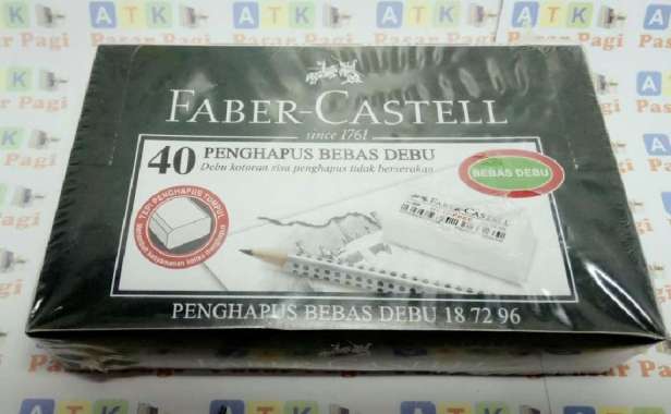 penghapus stip faber castell kecil putih ( free dust )