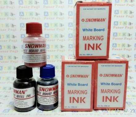 isi tinta white board  snowman asli
