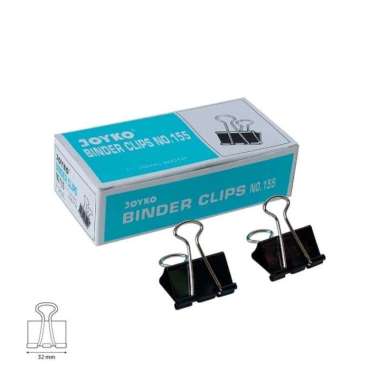 Binder Clip / Klip / Penjepit Kertas Joyko 155 / 1 BOX 12 PCS