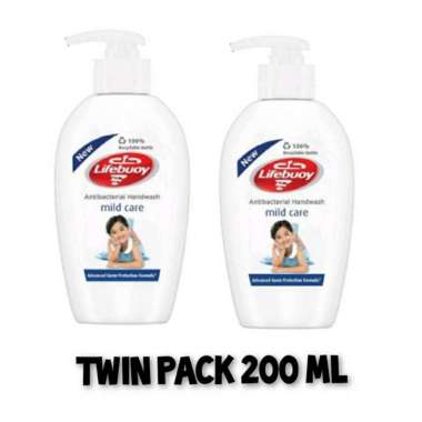 Sabun Cuci Tangan Lifebuoy Hand Wash Botol Pump 200 Ml Paket Twin Pack Mild Care