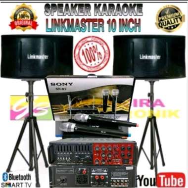 paket karaoke linkmaster bluetooth paketan sound system mic wireless audio