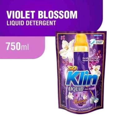 Promo Harga So Klin Liquid Detergent + Anti Bacterial Violet Blossom 750 ml - Blibli