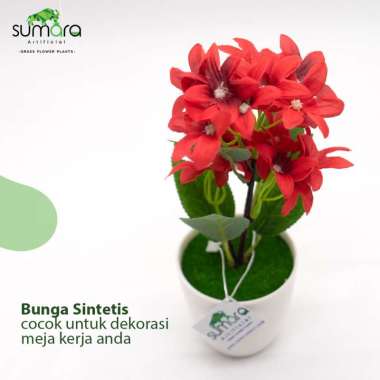 Tanaman Sintetis / Tanaman Palsu Merah