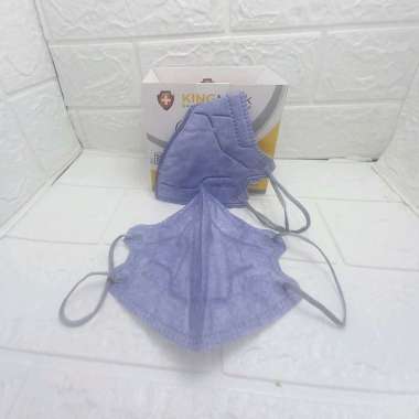 MASKER KN95 KING PRO EARLOOP/6PLY/20PCS/BOX silver blue