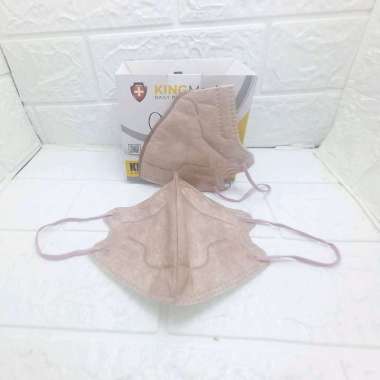 MASKER KN95 KING PRO EARLOOP/6PLY/20PCS/BOX Light Apricot