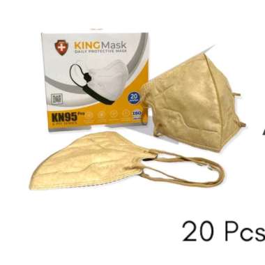 MASKER KN95 KING PRO EARLOOP/6PLY/20PCS/BOX Apricot