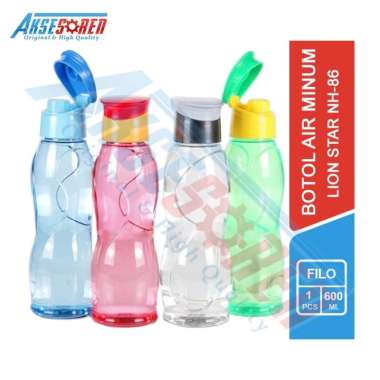 Botol Air Minum Lion Star NH-86 [600ml] Filo Tritan Sport Bottle / Botol Plastik / Tempat Air Minum 