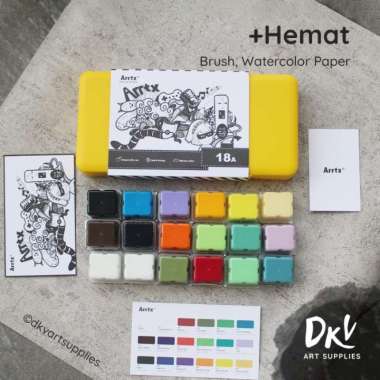 Arrtx Gouache 18 Warna Colors 30Ml Special Color Mirip Miya Himi Multicolor