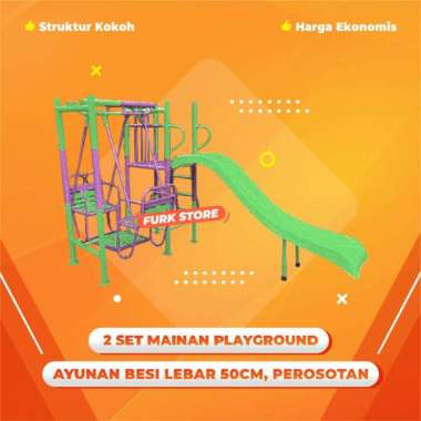 Ayunan Outdoor, Ayunan TK, Prosotan Anak, Ayunan Murah, Mainan 2 Set