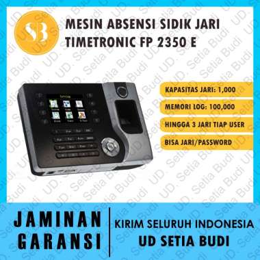 Mesin Absensi Biometrik Wajah / Jari TimeTronic FP2350E FP 2350E