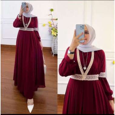Baju Gamis Wanita Syar'i Muslim Dewasa Gamis Wanita Sultan Modis Lebaran 2021 Terbaru