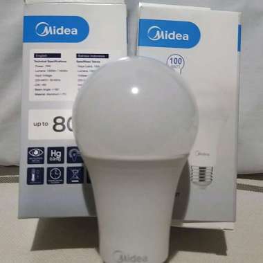 Midea Lampu LED 15 Watt Natural White 4000K - Bohlam E27 putih