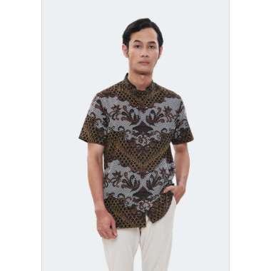 MANZONE kemeja Batik pria lengan pendek GARDANA M