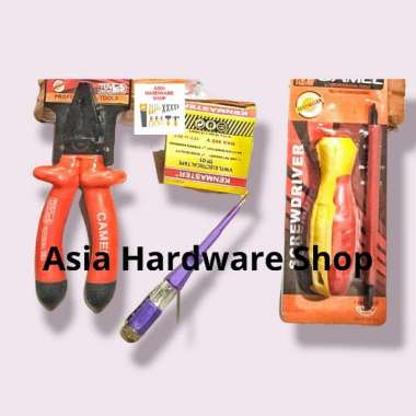 Paket Alat Listrik Tang Listrik - Tespen AC - Isolasi - Obeng Listrik