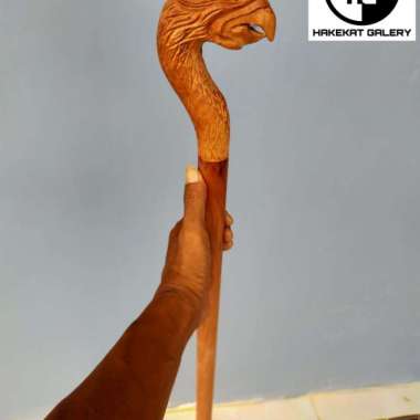 tongkat jalan kayu nogosari nagasari ukir Garuda E145