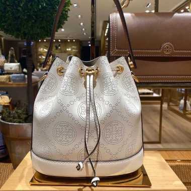 t monogram leather bucket bag