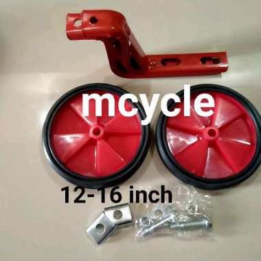Roda samping Sepeda Odessy 12-20 inch/12-16 inch 12-16 inch merah