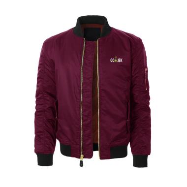 Markas Jaket Lokal Waterproof Jaket Gojek Pria XL MAROON