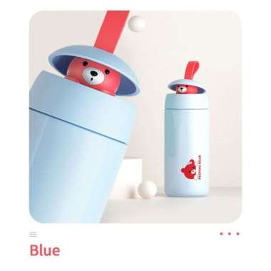 Tumbler Balita Vacuum Flask Stainless Steel U-Cup Peeping Bear - U1278 Biru