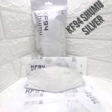 MASKER KF94 SHUMU ORIGINAL|5PLY|KEMENKES|10PCS/SINGLE PACK Silver
