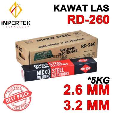 KAWAT LAS NIKKO STEEL RD260 2.6MM 3.2MM (5KG) ELEKTRODA RD 260 WELDING LISTRIK STEEL NIKKO 2.6 3.2 M