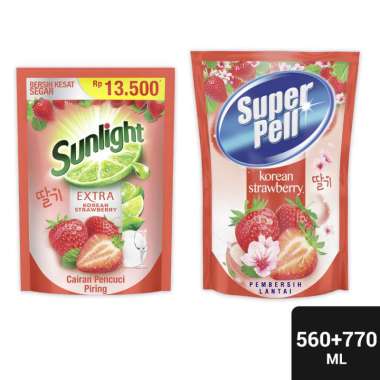 Promo Harga Sunlight Pencuci Piring Korean Strawberry 560 ml - Blibli