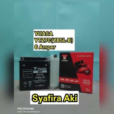 AKI MOTOR YUASA YT7C YB5LB AKI KERING YT7C / GM5Z 6amper