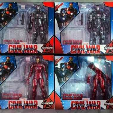 Action Figure Marvels Original Iron Man Merah Civil War