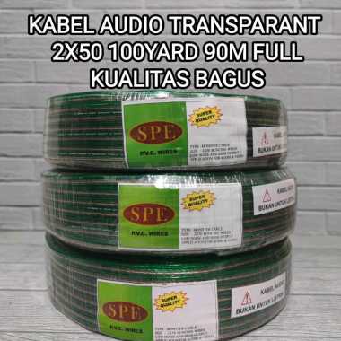 HARGA 1 ROLL Kabel AUDIO Transparant 2x50 100 YARD 90M FULL Kabel Audio LISTRIK TRANSPARAN KUALITAS 
