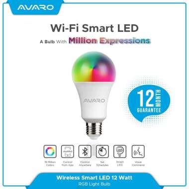 AVARO Wifi Smart LED Bulb 12 Watt RGBWW + Wifi Bohlam Lampu Pintar