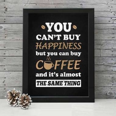 Kataku Quotes Pecinta Kopi Hiasan Dinding BLACK
