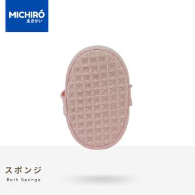 Michiro Scrubber Mandi/badan Menghilakan Sel Kulit Mati Bath Sponge Pink