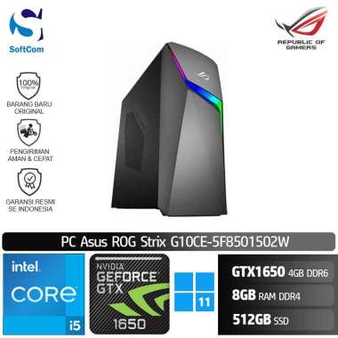 PC Asus ROG Strix G10CE 5F8501502W Desktop Gaming PC [Core i5-11400F/8GB/512GB SSD/GTX1650 4GB/Win 1