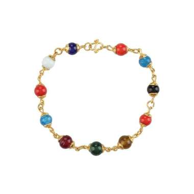 1901 Jewelry Gelang Giok Multicolor S Lapis Emas Multicolor