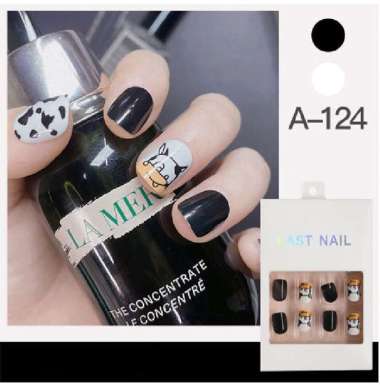 ONE-K80 Kuku Palsu Motif Wanita Korea Perawatan Kuku Sticker Kuku Anti Air Hiasan Kuku Nail Art Kuku