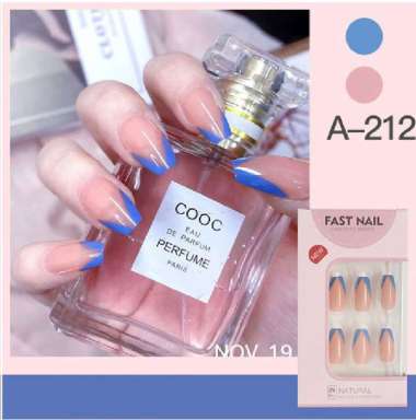ONE-K80 Kuku Palsu Motif Wanita Korea Perawatan Kuku Sticker Kuku Anti Air Hiasan Kuku Nail Art Kuku